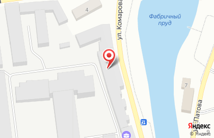 Центральная районная библиотека на улице Комарова на карте