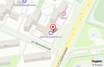 Центр занятости населения г. Владимира на улице Белоконской на карте