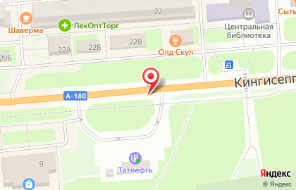 Метрика на Кингисеппском шоссе на карте