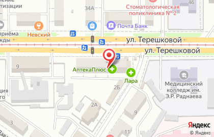 Магазин домашнего текстиля МойСон на улице Терешковой на карте