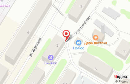 Магазин Цветочный рай на улице Крупской на карте