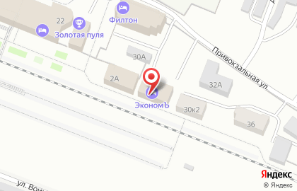 Продуктовый магазин Красный Яр на Привокзальной улице, 30 к 1 на карте