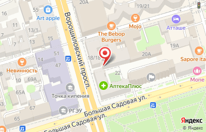 Школа танцев Twins на Ворошиловском проспекте на карте