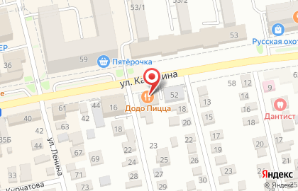 Пиццерия Додо Пицца на Октябрьской улице на карте
