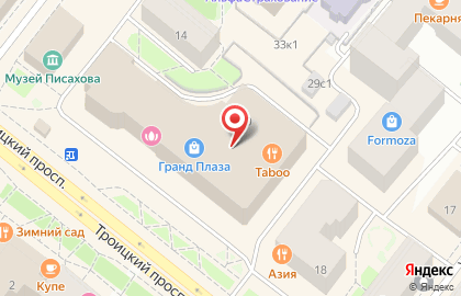 Банкомат АКБ РосБанк на Троицком проспекте, 20 на карте