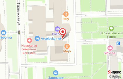 Ресторан итальянской кухни Mojo на площади Чернышевского на карте