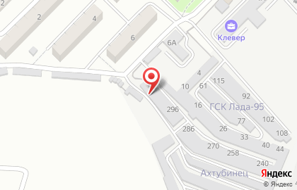 Кооператив автогаражей Ахтубинец на карте