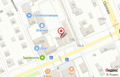 Магазин хлебобулочных изделий на улице Ашмарина на карте