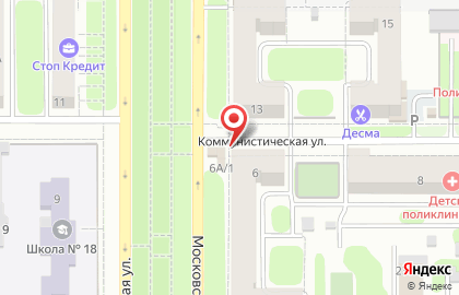 Киоск по ремонту обуви на Московской улице на карте