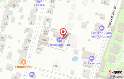 Театральный на карте
