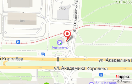 АЗС ТНК на улице Академика Королёва на карте