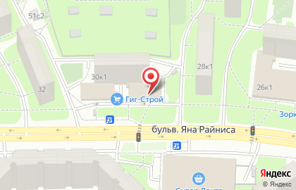 Диал на бульваре Яна Райниса на карте