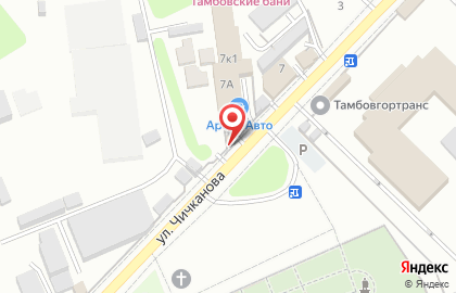 Шиномонтажная мастерская на ул. Чичканова, 9 на карте