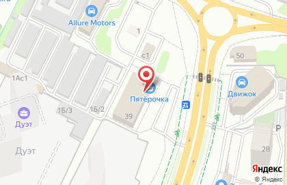 Супермаркет Пятёрочка в Октябрьском районе на карте