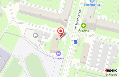 Парикмахерская Фантазия на улице Новосёлов на карте