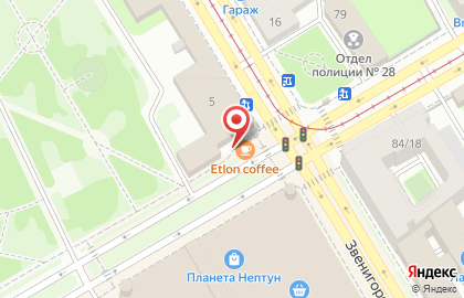 Киоск фастфудной продукции Теремок на Звенигородской улице на карте