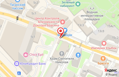 Киоск монастырской выпечки на Таганской улице на карте