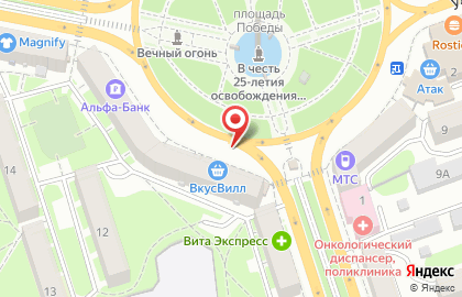 Сокол на площади Победы на карте
