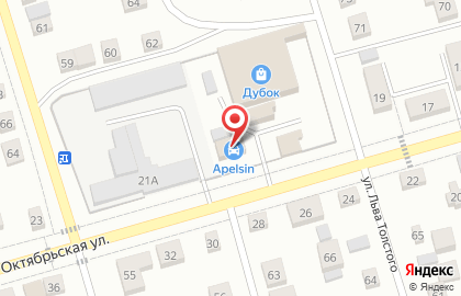 Автомойка Апельсин на Октябрьской улице на карте