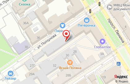 Космо на проспекте Ленина на карте