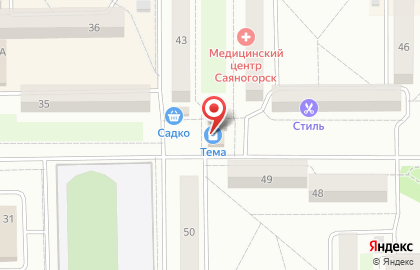 Магазин товаров и мебели для офиса Тема в Заводском микрорайоне на карте