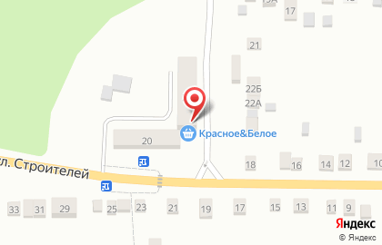 Продовольственный магазин Барин на улице Строителей на карте