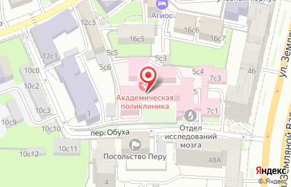 Академическая поликлиника на Воронцовом поле на карте