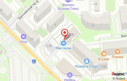 Магазин строительных материалов Мастерок на улице Тургенева на карте