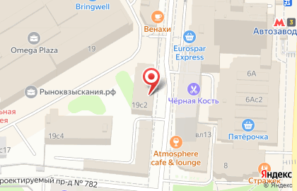 Столовая Ланч Холл на улице Ленинская Слобода на карте