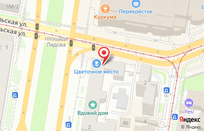 Цветочное место на проспекте Гагарина на карте