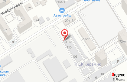 Потребительский гаражно-строительный кооператив Керамик на карте