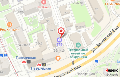 Банкомат ВТБ в Москве на карте