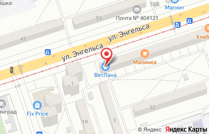 Ветеринарная клиника ВетЛана на улице Энгельса на карте