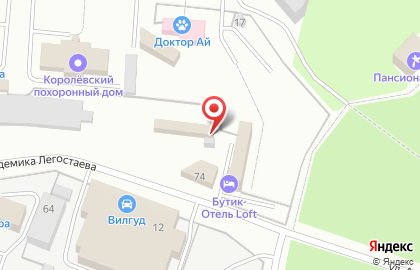 Студия мебели Runo на улице Академика Легостаева на карте