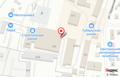 Столовая №1 на улице Орджоникидзе на карте