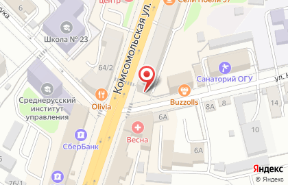 Кондитерская Бисквит в Орле на карте