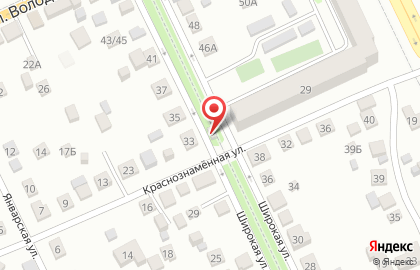 Продуктовый магазин на Краснознамённой улице на карте