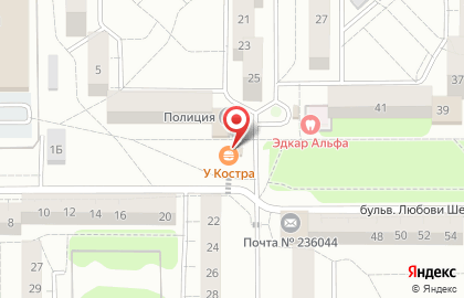 Продуктовый магазин в Калининграде на карте