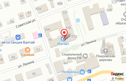 Супермаркет Магнит в Саратове на карте