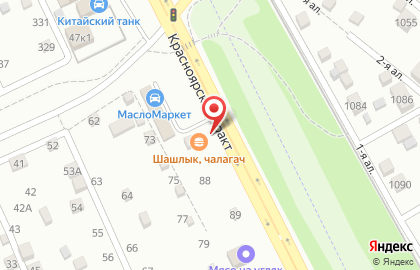Киоск фастфудной продукции на Красноярском тракте на карте