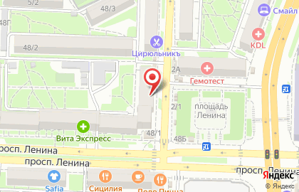 Магазин Ассорти-экспресс на проспекте Ленина на карте