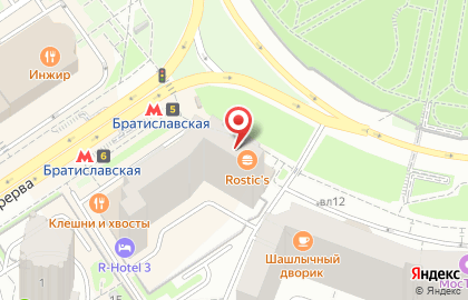Ресторан быстрого питания KFC на Братиславской улице на карте