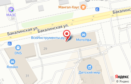 Магазин инструмента и оборудования ТМК на Бакалинской улице на карте