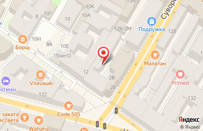 Ресторан SB Burgers на Невском проспекте на карте