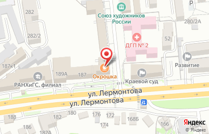 Техас на улице Лермонтова на карте