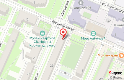 Общеобразовательная школа №676 на Большой Посадской улице на карте