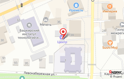 Гостиница в Уфе на карте