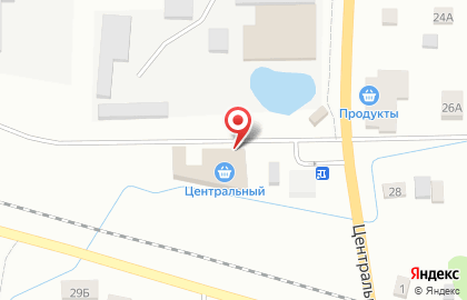 Кафе Центральный на Центральной улице на карте