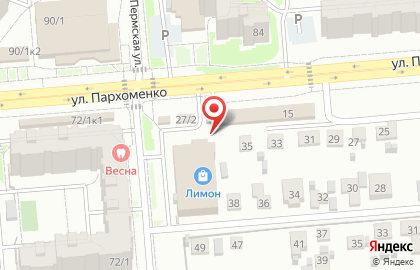Автостоянка на ул. Володарского, 35а на карте