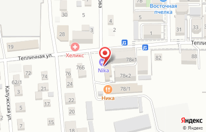 Магазин мясных и молочных продуктов на Тепличной улице на карте